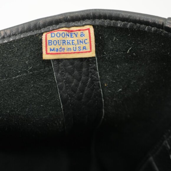 Dooney & Bourke Vintage Black Bucket Tote 90s Purse All Weather Leather Shoulder - Picture 8 of 13